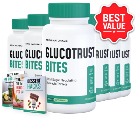 Glucotrust 6 Bottle and Bonus Image